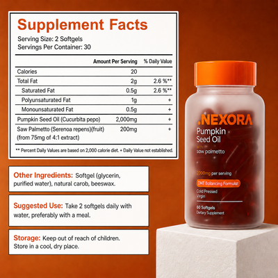 Nexora Pumpkin Seed Oil Softgels